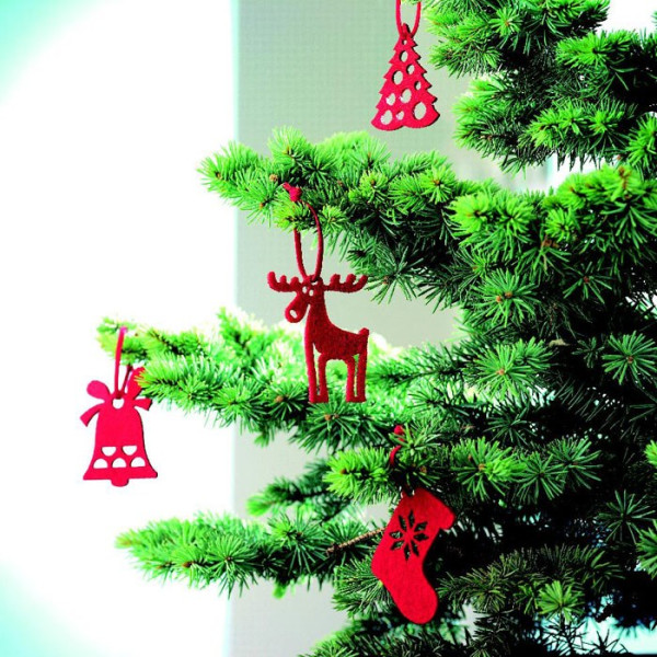 ROUGE - 6 Vilten kersthangers