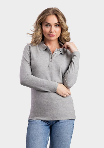 Lemon & Soda Basic Cotton Elastane Polo Long Sleeve for her