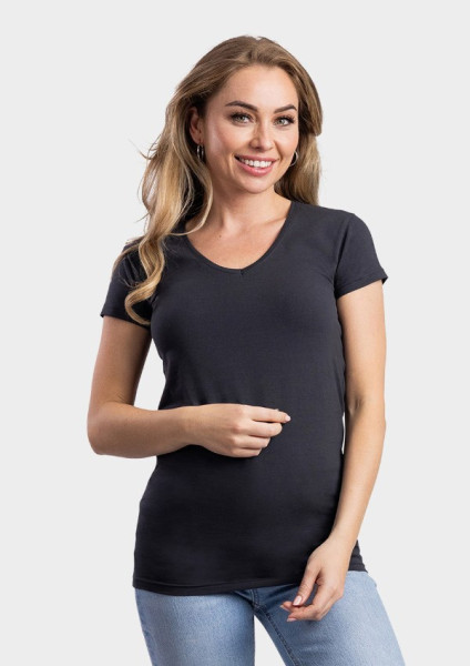 Lemon & Soda Cotton Elastane V-neck T-shirt for her