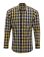 Camel (ca. Pantone 132C), Navy (ca. Pantone 2378C)